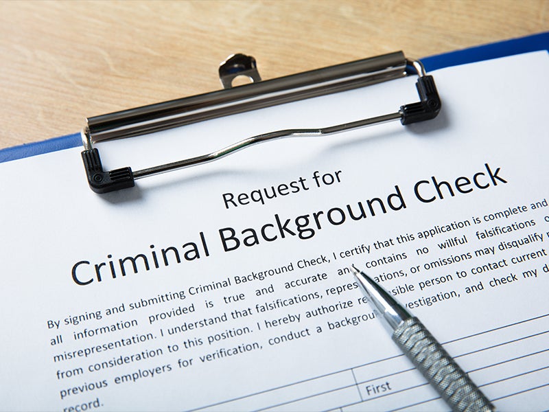 Criminal Background Check Form.